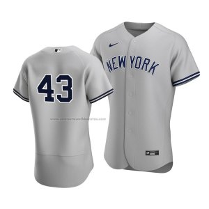 Camiseta Beisbol Hombre New York Yankees Jonathan Loaisiga Autentico Road Gris