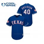 Camiseta Beisbol Hombre Texas Rangers Matt Davidson 2019 Entrenamiento de Primavera Cool Base Azul
