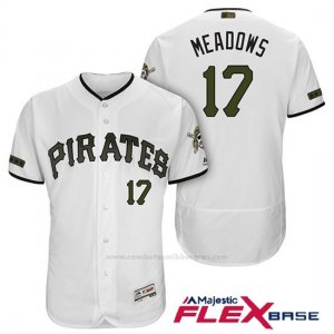 Camiseta Beisbol Hombre Pittsburgh Pirates Austin Meadows Blanco 2018 1ª Alterno Flex Base