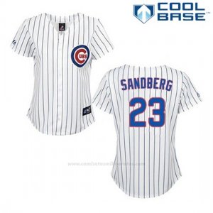 Camiseta Beisbol Hombre Chicago Cubs 23 Ryne Sandberg Blanco Cool Base
