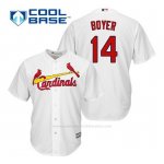 Camiseta Beisbol Hombre St. Louis Cardinals Ken Boyer 14 Blanco 1ª Cool Base