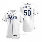 Camiseta Beisbol Hombre Tampa Bay Rays Charlie Morton Autentico Primera Blanco