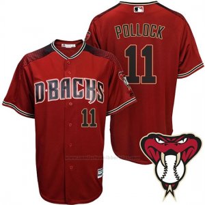 Camiseta Beisbol Hombre Arizona Diamondbacks 11 A.J. Pollock Rojo Alterno