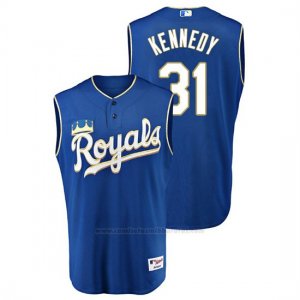 Camiseta Beisbol Hombre Kansas City Royals Ian Kennedy Throwback Turn Ahead Azul