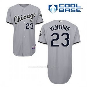 Camiseta Beisbol Hombre Chicago White Sox Robin Ventura 23 Gris Cool Base