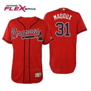 Camiseta Beisbol Hombre Atlanta Braves Greg Maddux Flex Base Autentico Collezione Alternato 2019 Rojo