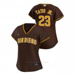 Camiseta Beisbol Mujer San Diego Padres Fernando Tatis Jr. Replica 2020 Road Marron