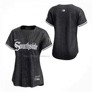 Camiseta Beisbol Mujer Chicago White Sox City Connect Limited Negro
