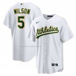 Camiseta Beisbol Hombre Oakland Athletics Jacob Wilson Primera Replica Blanco