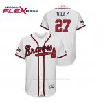 Camiseta Beisbol Hombre Atlanta Braves Austin Riley 2019 Postseason Flex Base Blanco