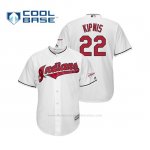 Camiseta Beisbol Hombre Cleveland Indians Jason Kipnis 2019 All Star Game Patch Cool Base Blanco