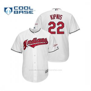 Camiseta Beisbol Hombre Cleveland Indians Jason Kipnis 2019 All Star Game Patch Cool Base Blanco