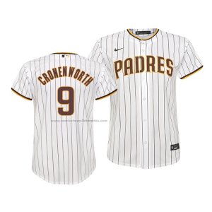 Camiseta Beisbol Nino San Diego Padres Jake Cronenworth Replica Primera Blanco