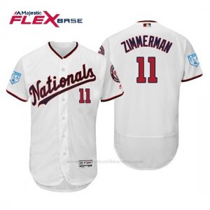 Camiseta Beisbol Hombre Washington Nationals Ryan Zimmerman Flex Base Entrenamiento de Primavera 2019 Blanco