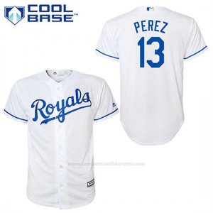 Camiseta Beisbol Hombre Kansas City Royals 13 Salvador Perez Autentico