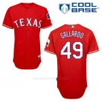 Camiseta Beisbol Hombre Texas Rangers Yovani Gallardo 49 Rojo Alterno Cool Base