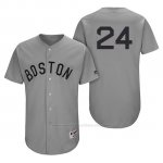 Camiseta Beisbol Hombre Boston Red Sox 24 David Price Gris Turn Back The Clock Autentico
