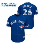 Camiseta Beisbol Hombre Toronto Blue Jays Yangervis Solarte 2019 Entrenamiento de Primavera Cool Base Azul