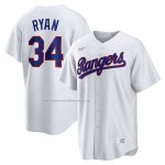 Camiseta Beisbol Hombre Texas Rangers Nolan Ryan Primera Cooperstown Collection Blanco