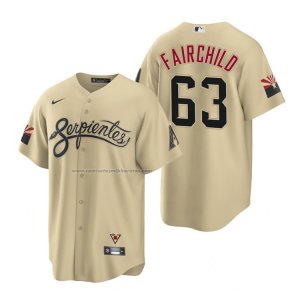 Camiseta Beisbol Hombre Arizona Diamondbacks Stuart Fairchild 2021 City Connect Replica Oro