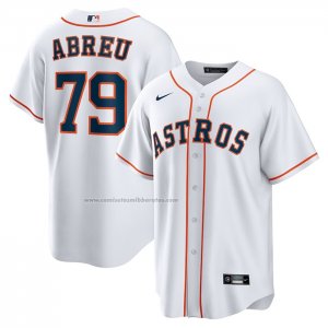 Camiseta Beisbol Hombre Houston Astros Jose Abreu Primera Replica Blanco