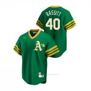 Camiseta Beisbol Hombre Oakland Athletics Chris Bassitt Cooperstown Collection Road Verde