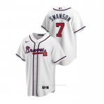 Camiseta Beisbol Hombre Atlanta Braves Dansby Swanson 2020 Replica Primera Blanco