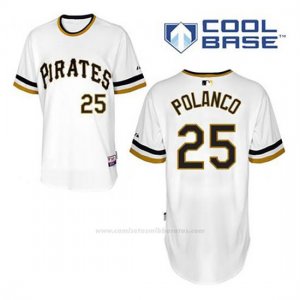 Camiseta Beisbol Hombre Pittsburgh Pirates Gregory Polanco 25 Blanco Cool Base
