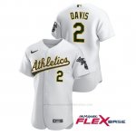Camiseta Beisbol Hombre Oakland Athletics Khris Davis Autentico Nike Blanco