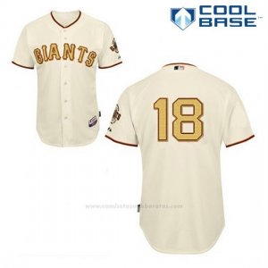 Camiseta Beisbol Hombre San Francisco Giants Matt Cain 18 Crema Cool Base