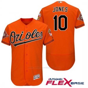 Camiseta Beisbol Hombre Baltimore Orioles 10 Adam Jones Naranja 2017 Flex Base