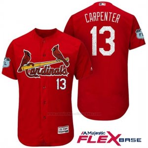 Camiseta Beisbol Hombre St. Louis Cardinals Matt Carpenter Scarlet 2017 Entrenamiento de Primavera Flex Base Jugador