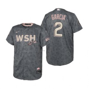 Camiseta Beisbol Nino Washington Nationals Luis Garcia 2022 City Connect Replica Gris