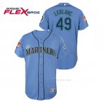 Camiseta Beisbol Hombre Seattle Mariners Wade Leblanc 2019 Entrenamiento de Primavera Flex Base Azul Luminoso