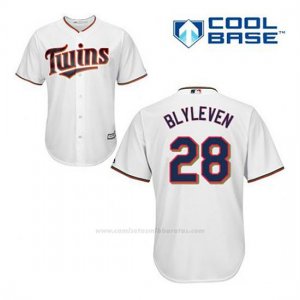 Camiseta Beisbol Hombre Minnesota Twins Bert Blyleven 28 Blanco 1ª Cool Base