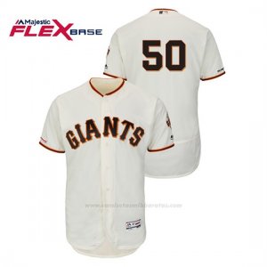 Camiseta Beisbol Hombre San Francisco Giants Ty Blach 150th Aniversario Patch Autentico Flex Base Marfil