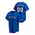 Camiseta Beisbol Hombre Texas Rangers Personalizada Replica Alterno Azul