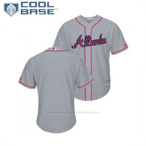 Camiseta Beisbol Hombre Atlanta Braves 2018 Stars & Stripes Cool Base Gris