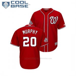 Camiseta Beisbol Hombre Washington Nationals Daniel Murphy 2018 All Star Game Cool Base Scarlet