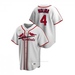 Camiseta Beisbol Hombre St. Louis Cardinals Yadier Molina Cooperstown Collection Primera Blanco