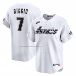 Camiseta Beisbol Hombre Houston Astros Craig Biggio Throwback Cooperstown Collection Limited Blanco1