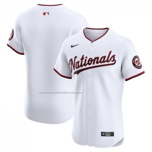 Camiseta Beisbol Hombre Washington Nationals Primera Elite Blanco