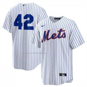 Camiseta Beisbol Hombre New York Mets 2025 Jackie Robinson Day Replica Primera Blanco
