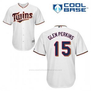 Camiseta Beisbol Hombre Minnesota Twins Glen Perkins 15 Blanco 1ª Cool Base