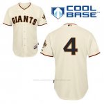 Camiseta Beisbol Hombre San Francisco Giants Mel Ott 4 Crema 1ª Cool Base