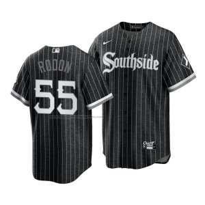 Camiseta Beisbol Hombre Chicago White Sox Carlos Rodon 2021 City Connect Replica Negro