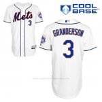 Camiseta Beisbol Hombre New York Mets Curtis Granderson 3 Blanco Alterno Cool Base