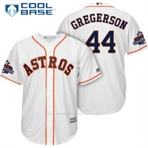 Camiseta Beisbol Hombre Houston Astros 2017 World Series Campeones Luke Gregerson Blanco Cool Base