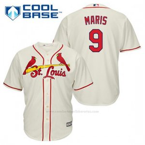 Camiseta Beisbol Hombre St. Louis Cardinals Roger Maris 9 Crema Alterno Cool Base