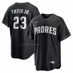 Camiseta Beisbol Hombre San Diego Padres Fernando Tatis Jr Lights Out Replica Negro
